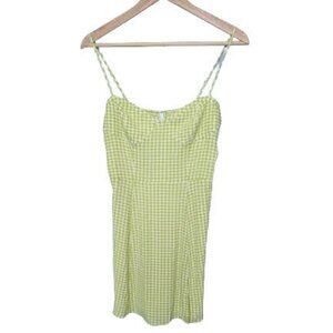 Aritzia Sunday Best Viola Dress | Green Gingham | Bustier Style